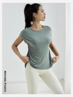 Camiseta deportiva de manga corta para mujer, Top de Fitness, ropa deportiva para Yoga, FTM, Moving Peach - details 8