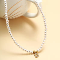 Imitación de perlas para mujeres, Pendientes de letra inicial con encanto de nombre de micro-inserción de circonita de moda Colla - details 15