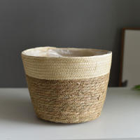 Maceta de Cestas de Mar Cesta Tejida a Mano para Plantas Interior y Exterior con Forros de Plástico - details 5