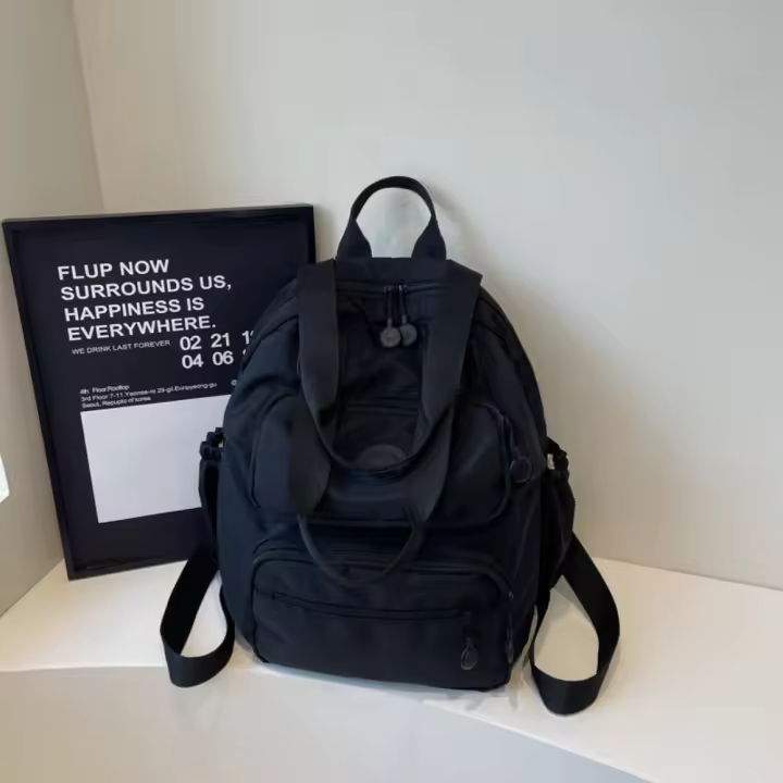 Linda mochila deportiva de nailon de estilo coreano, bolso de hombro de viaje de gran capacidad de Color sólido, bolso de mano con diseño de nicho, bolsa de Fitness para niñas - 1