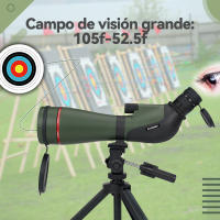 SVBONY SA412 Telescopio terrestre HD FMC de 20-60x 80 mm con trípode de mesa ajustable - details 10