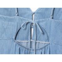 BUNO-verano 2025 nueva falda larga suelta adelgazante que cubre el vientre estilo de vacaciones temperamento francés hermoso vestido sin mangas. - details 13