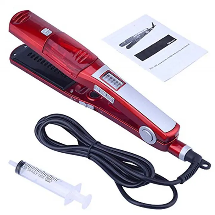 Plancha de pelo portátil, peine de cerámica profesional para salón, planchas planas, nuevo diseño, plancha de pelo a vapor, superventas - 1