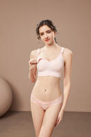 Sujetador de lactancia para madre, Bralette posparto sin costuras, color rosa, M - details 9