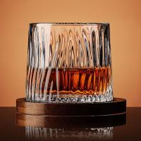 Regalo creativo con taza de cristal Base, rotación 360, vaso de whisky giratorio de 300ML, vaso de cristal para ron - details 10