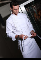 Uniforme de cocina de restaurante de invierno de alta calidad, uniforme de cocinero grueso y lavable, chaqueta de chef blanca de manga larga - details 4
