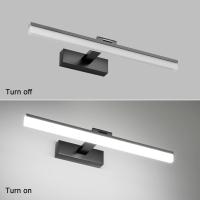 Lámpara LED de 32W Lámpara de espejo Aplique Blanco Frio 6000K Luz natural para Espejo Muebles de Maquillaje Aparato Montado en la Pared, Negro, 120CM - details 21