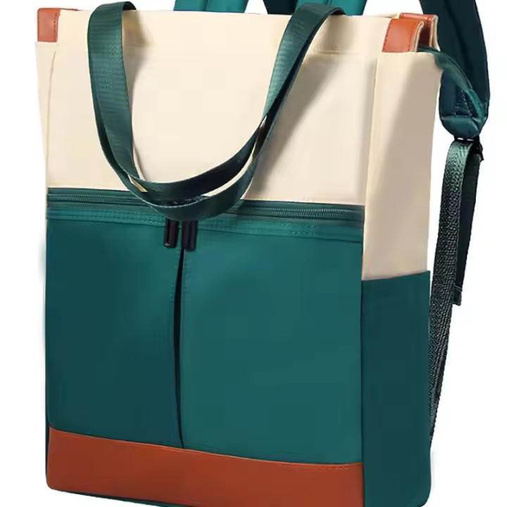 Mochila para ordenador portátil para mujer, bolso de mano de nailon con múltiples compartimentos para oficina, viajes, escuela - 1