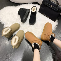 Botas de nieve de suela gruesa para mujer, zapatos de lana de piel de oveja auténtica, con plataforma de lujo, novedad de invierno, 2023 - details 14