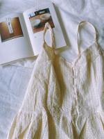 Vestido elegante de encaje ahuecado con silueta interior de línea A, vestido sin tirantes, diseño de cintura alta, falda larga sin mangas - details 9