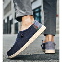 Zapatos náuticos informales para hombre, mocasines de lona de alta calidad, cómodos, con punta redondeada, color azul - details 19
