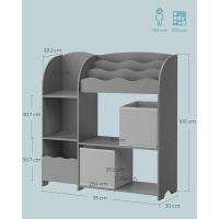 Organizador de Juguetes y Libros para Niños Estante de Almacenamiento Multifuncional con 2 Cajas - details 13