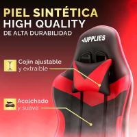 Silla de Juegos Profesional con Masajeador Ergonómica de Oficina con Altura Ajustable y Respaldar Rebotable - details 12