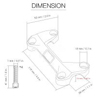 Accesorios para motocicleta DOMINAR250/400, elevadores de manillar, abrazadera de cubierta superior para Bajaj Dominar 400 Dominar 250 2017 - 2022 2023 2024 - details 3