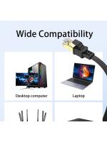 Cable Ethernet CAT 8 40Gbps 2000MHz RJ45 Red LAN Patch Cord Plano Para Modem Router PS 5/4 10m 15m 20m 30m 50ft 100 Pies - details 13