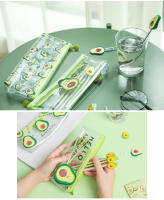 Estuche de lápices de frutas Kawaii Lindo Avocado Regalo para niños Caja de lápices transparente para escuela Suministros de papelería - details 2