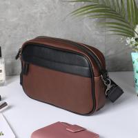 Bolso Cruzado de Hombro para Hombres Cuero PU Diseño a Cuadros Bolso Messenger de Negocios Casual - details 15