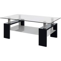 Mesa de Cristal Blanco Brillante Estilo Centro para Sala de Estar Medidas 110 cm x 60 cm x 45 cm - details 4