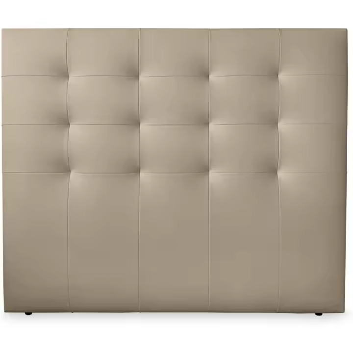 DUÉRMETE ONLINE Cabecero París Acolchado, Tapizado en Polipiel de Alta Gama, Blanco, 100 x 120 cm (Cama 90) - 1