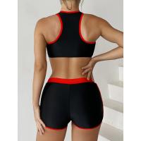 Conjunto de Bikini con cremallera para mujer, traje de baño de dos piezas con pantalón corto, traje de baño deportivo para mujer, ropa de playa para verano 2025 - details 8