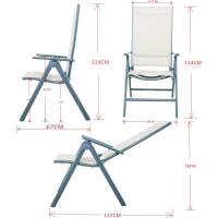 Silla plegable de aluminio Korfu, 67 x 59 x 113 cm, Carbón - details 65