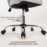 Silla de Oficina de Terciopelo Ruinas Giratorias de 360° Ajustable en Altura - details 16
