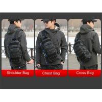 Mochila táctica de camuflaje para hombre y mujer, bolsa de cintura de pecho impermeable para deportes de pesca al aire libre, senderismo, Camping, viajes, bolsas cruzadas - details 6