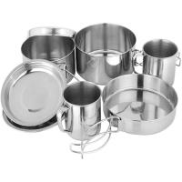 Juego de utensilios para acampar, villa para picnic, utensilios de cocina con ollas, sartenes, botellas de agua para senderismo y viajes, 8 piezas - details 3