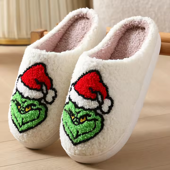 Nuevo hogar cómodo lindo de dibujos animados caliente zapatillas de algodón. - 1