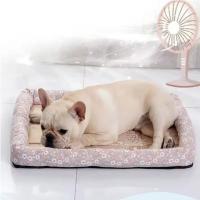 Cama de refrigeración portátil para perros de seda de hielo, cómoda y suave estera fresca para mascotas, almohadilla de verano antideslizante e impermeable para mascotas - details 1