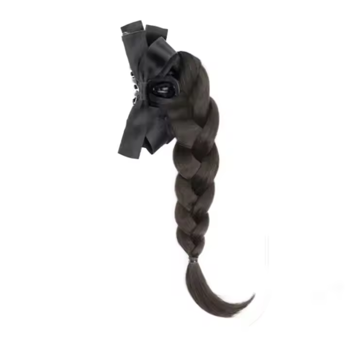Peluca de cola de caballo trenzada con lazo sintético, peluca sucia trenzada de boxeo, trenza de giro corto, cola de caballo alta, pieza de cabello de cola de poni Natural para niñas - 1