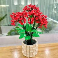 Ramo de flores de Cymbidium Faberi Bonsai, planta en maceta, decoración del hogar, bloques de construcción, juguetes para niños - details 8