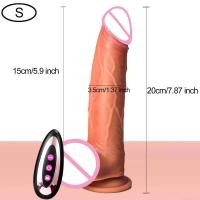 Leten Vibrador Telescópico Realista Pelota de 7/8 pulgadas con Estimulador Anal Grande para Mujeres - details 4