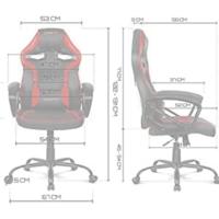 DR50 - Silla Gaming Profesional, Polipiel, reposabrazos Acolchados, pistón Clase 4, Asiento basculante, Altura Regulable, cojín Lumbar, Color Negro - details 8