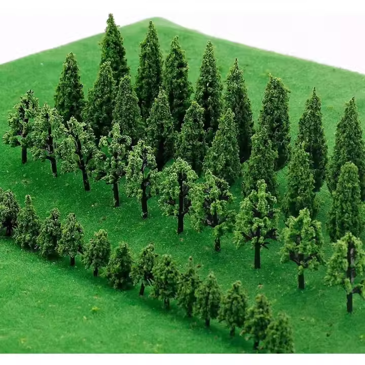 Ferrocarril Arquitectónico de 25 Piezas Árboles en Miniatura para Hacer Maquetas de Paisajes - 1