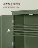 Mueble de Baño, Armario de Baño, Armario de Cocina, Armario Almacenaje con 4 Puertas, Estantes Regulables, 30 x 60 x 110 cm, Blanco - details 9