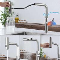 En existencia, mezcladores de fregadero, grifo de cascada frío y caliente de acero inoxidable 304, grifos de cocina extraíbles - details 1