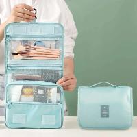 Bolsa de Almacenamiento de Maquillaje de Viaje Impermeable Organizador de Cosméticos de Nylon con Gancho Bolsa de Higiene Personal de Alto Diseño - details 6