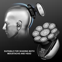 Afeitadora eléctrica 6 en 1 para hombre, máquina de afeitar con 9 cuchillas, cabezales flotantes, recortadora de pelo de oreja y nariz, cepillo Facial recargable - details 0