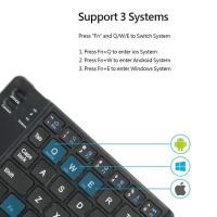 Teclado Bluetooth plegable para IPAD, tableta móvil, portátil, oficina, Mini teclado inalámbrico, almacenamiento, tres sistemas, universal - details 4