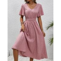 Vestido casual con cuello en V y lunares de Temu, nuevo de 2024 - details 6