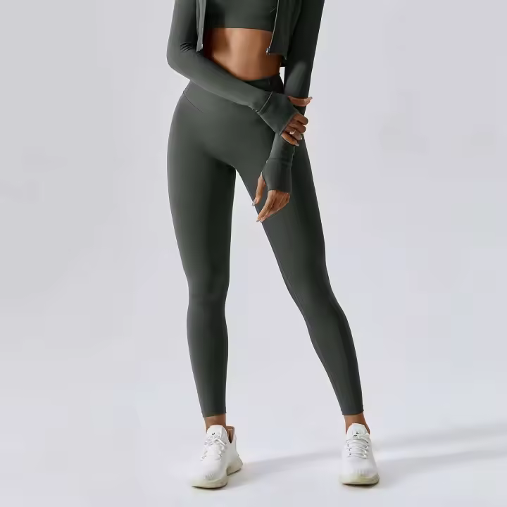 Pantalones de yoga reforzados para gimnasio para mujer, ropa deportiva, monos elásticos de cintura alta, pantalones deportivos - 1