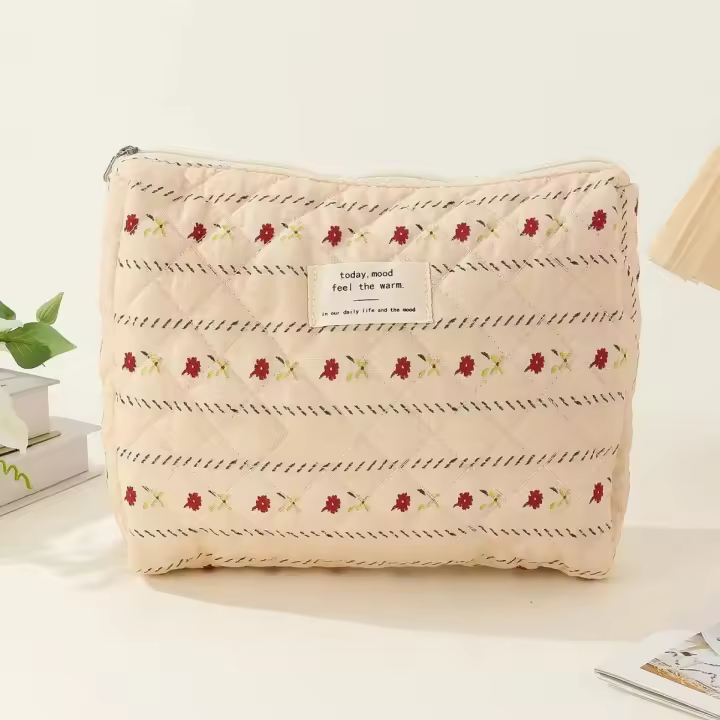 Bolso de Cosméticos para Mujeres de Gran Capacidad Bolso de Viaje Compacto con Cremallera - 1