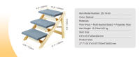 SucceBuy Escaleras para mascotas de madera/escalones para mascotas, diseño de madera plegable 2 en 1 para camas, sofás y coches. Escaleras y rampa para perros - details 5