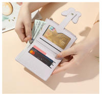 Cartera plegable para mujer, tarjetero corto, monedero, cartera ultrafina para estudiante, bonita cartera de cuero de gran capacidad con mariposa - details 15