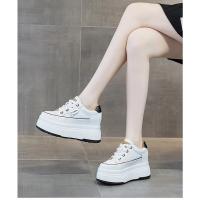 Zapatos de cuero genuino de vaca de 9cm Plataforma de zapatillas para mujer, tacones altos, estables para correr - details 41