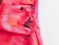 TRAFZA-Vestido largo sin mangas para mujer, prenda Sexy con cuello redondo, dobladillo con abertura, estampado elegante, para fiesta en la playa, Verano - details 7