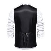 Chaleco de Traje Slim Fit para Hombres Nuevo Arrival Accesorios de Cadenas de Moda Casual Vintage Para Fiesta de Boda Material Exterior de Poliéster - details 3