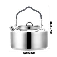 Tetera portátil de acero inoxidable para acampar al aire libre, cafetera, hervidor de 1,2 litros, villa para picnic y senderismo - details 11