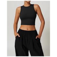 Chaleco de yoga sin mangas con cuello halter para mujer Chaleco deportivo ajustado con cuello halter - details 7